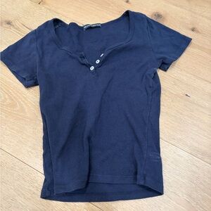 Brandy Fitted Navy Shirt